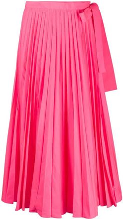 Valentino Garavani Tied-Waist Pleated Skirt