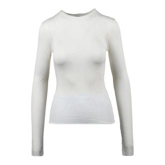Alysi Sottogiacca Garzato - Dames - Longsleeves - Wit - M - Wol - Tops