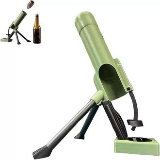 OEM Abrebotellas Creativo, Sacacorchos, Dise&ntilde;o Con Forma De Carcasa De 51 Mm, Estilo Militar Retro, Abrebotellas Que Expulsa Tapones, Verde Militar