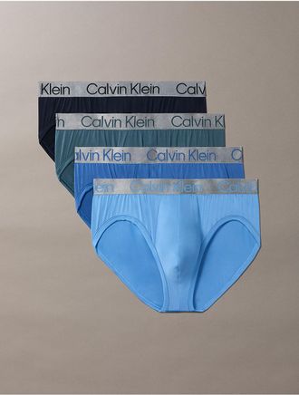 Calvin Klein Mens Chromatic 4-Pack Hip Brief - Multi - XL