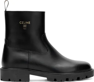Celine Womens Margaret Boots Leather Black Calfskin