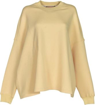 Plan C Plan C Sweaters - Dames - Sweatshirts - Geel - M - Hoodies & sweatvesten