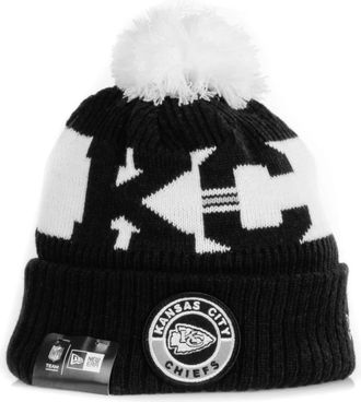 New Era New Era, Beanies, male, Black, Size: ONE SIZE Sporty Pom Pom Mens Knit Hat