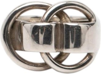 Herm&egrave;s Silver Silver 925 Band Ring (Pre-Owned)