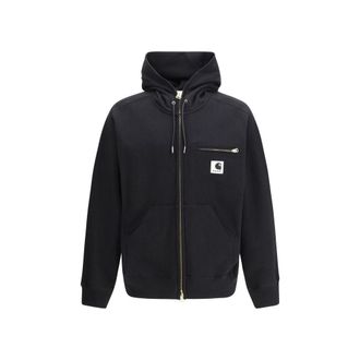 sacai Black Cotton Mens Sweatshirt