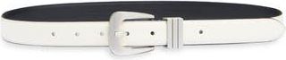 AllSaints Leather Belt in Roe /Antique Nickel100 at Nordstrom Rack, Size X-Large