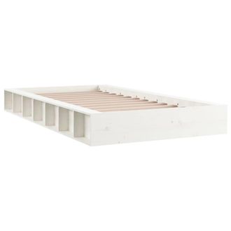 Berkfield Home Beautiful Bed Frame White 75x190 cm Small Single Solid Wood