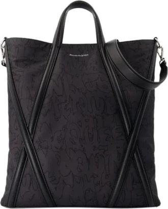 Alexander McQueen Medusa Service Plate - Heren - Shoppers - Zwart - ONE Size - Nylon - Tassen