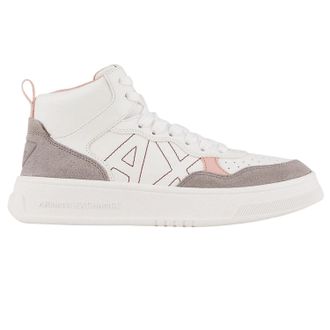 A|X Armani Exchange Dames/Dames Kleurblok High Top Trainers (Wit/Roze)