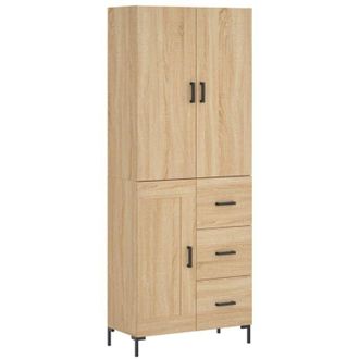 vidaXL Highboard Sonoma Oak 69.5x34x180 cm Engineered Wood Vidaxl