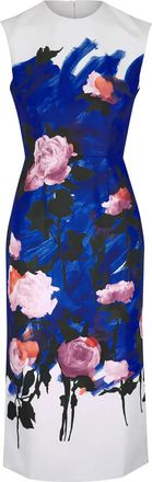 Erdem Abito lungo con stampa a fiori - Blu