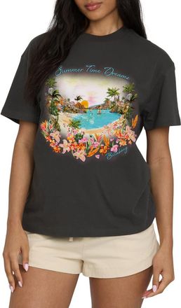 Billabong Rays of Joy Graphic Cotton T-Shirt in Off Black at Nordstrom, Size X-Small