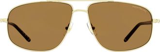 Montblanc MB0069S Pilot Gold-Black Sunglasses - Gold