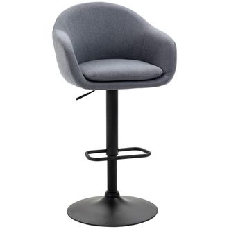 HOMCOM Taburete de bar 54x54x112 cm gris oscuro