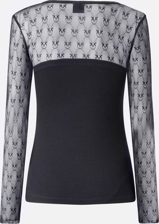 Pinko Womens Jersey Sweater Violinist Black Cotton