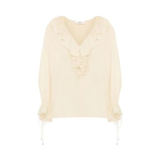 Chlo&eacute; TOP H26 - female - Chlo&eacute; - Blouses - White - XS - Blouses & Shirts