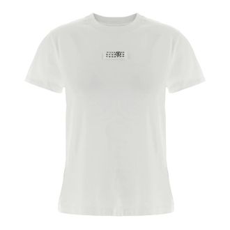 Maison Margiela T-Shirts, female, White, S, Numeric Cotton Jersey T-shirt