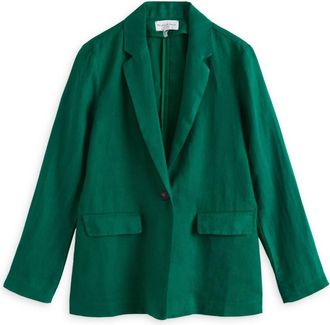 Michael Stars Womens Lottie Linen Blazer In Ivy