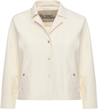 Herno Enkelrijige jas - Dames - Zomerjassen - Beige - L - Leer - Jassen