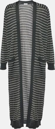 Brunello Cucinelli Dazzling striped cotton cardigan