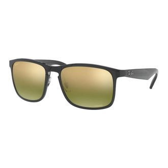 Ray-Ban Chromance Gepolariseerde Spiegelende Zonnebril - Heren - Zonnebrillen - Grijs - 58 MM - Accessoires