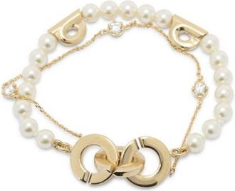 Ferragamo Double Strand Bracelet With Pearls