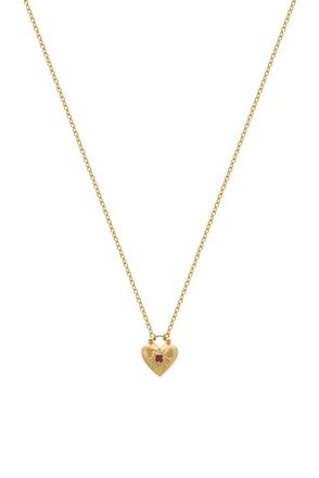 Murkani Love You Small Heart Necklace in Yellow Gold at Nordstrom