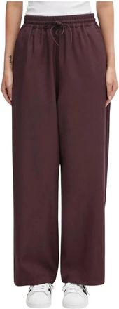 Yohji Yamamoto Broeken, Dames, Bruin, S, Polyester, Shamar Broek