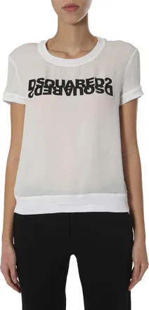 Dsquared2 Round Neck Cotton T-Shirt - White