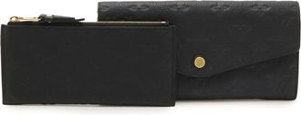 Louis Vuitton Black Noir Monogram Empreinte Leather Long Wallet (Bi-Fold) (Pre-Owned)