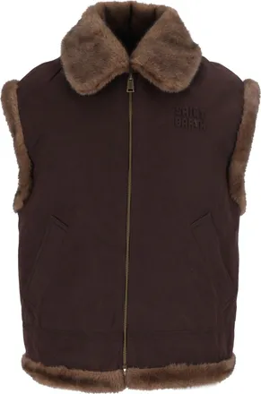 MC2 Saint Barth Hesketh Dark Brown Faux Shearling Gilet