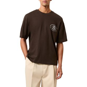 Reiss Cuthbert Graphic T-Shirt in Brown at Nordstrom, Size X-Large