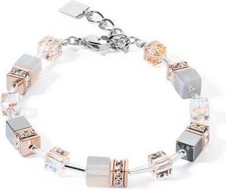 Coeur de Lion Geocube Iconic Precious Bracelet in Rose Gold - Peach at Nordstrom, Size 8.5