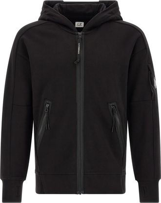 C.P. Company Black Zip-Up Hoodie
