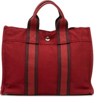 Herm&egrave;s Pre-owned Womens Garden Party Tote Bag - Brown Textile - One Size