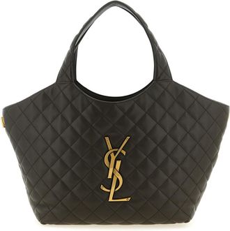 Saint Laurent Dark Olive Icare Medium Tote