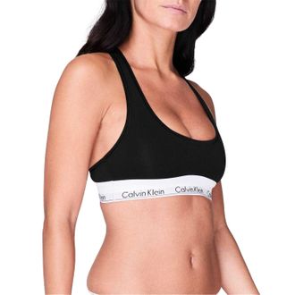 Calvin Klein Dames/Dames Logo Katoenmix Bralette (Zwart)