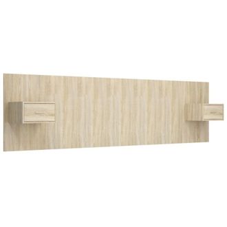 vidaXL Vidaxl Cabecero De Cama Con Mesitas Madera Contrachapada Roble Sonoma