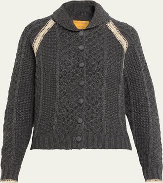 Guest In Residence Marlowe Wool Cashmere Cable Cardigan