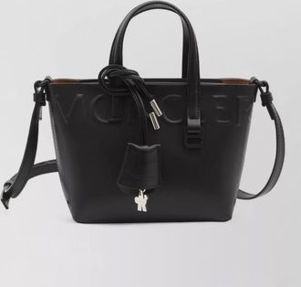 Moncler micro tote bag calfskin logo charm