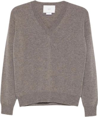 VANIS&Eacute; Annette V-neck Sweater - Dames - V-hals truien - Bruin - S - Kasjmier - Truien & Vesten