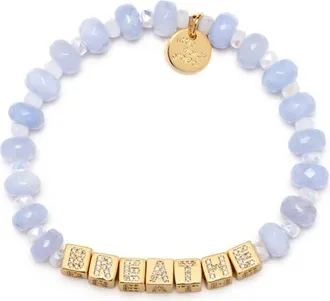 Little Words Project Bolder Breathe Bracelet in Lavender Muse at Nordstrom, Size Small/medium