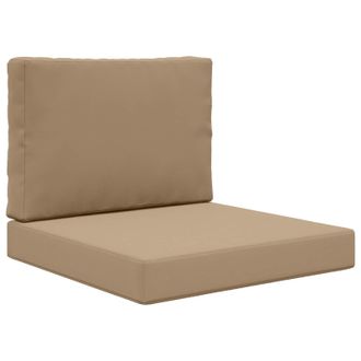 vidaXL Coj&iacute;n Para Sof&aacute; De Exterior 2 Pcs Taup&eacute; Poli&eacute;ster Vidaxl