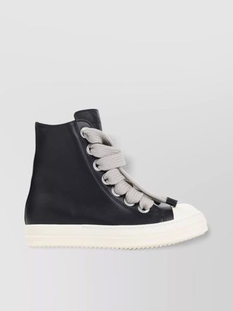 無骨【Rick Owens】レザーハイトッププラットフォームスニーカー Rick Owens レザー ハイカット スニーカー
