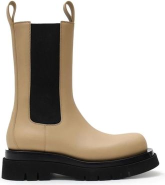 Bottega Veneta Schoenen, Dames, Beige, 39 EU, Leer, Lug Chelsea Enkelboot