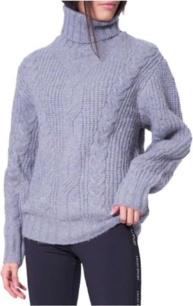 Silvian Heach Kabel Gebreide Coltrui - Dames - Coltruien - Grijs - S - Polyester - Truien & Vesten