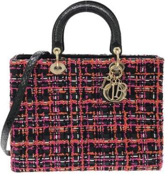 Dior Pre-owned Lady Dior Tweed Python Bag - - Pre-owned - Donna - Multicolore - ONE SIZE