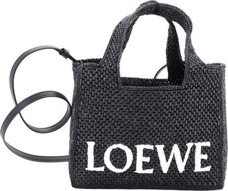 Loewe Paulas Ibiza Logo Convertible Tote Raffia Small (Authentic Pre-Loved)
