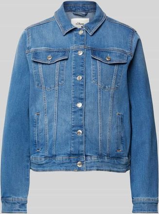 s.Oliver Red Label Regular Fit Jeansjacke aus Baumwoll-Mix in Jeansblau, Gr&ouml;&szlig;e 38