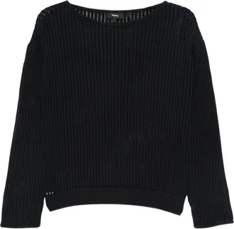 Theory Round-neck Truien - Dames - Ronde hals truien - Blauw - S - Truien & Vesten